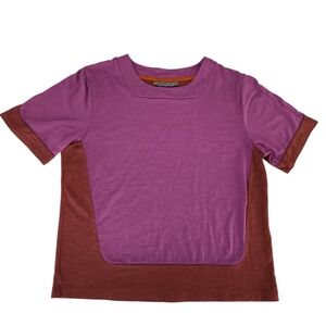 ICEBREAKER ZoneKnit SS Tee - Women's pink and rust medium